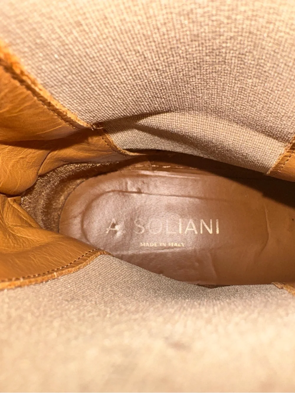 A. Soliani Monza Tall Oat Suede Lug Sole Boots EU 39 US 8.5
